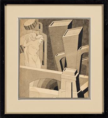 JOHN VASSOS (1898-1985) Nude in a labyrinth.